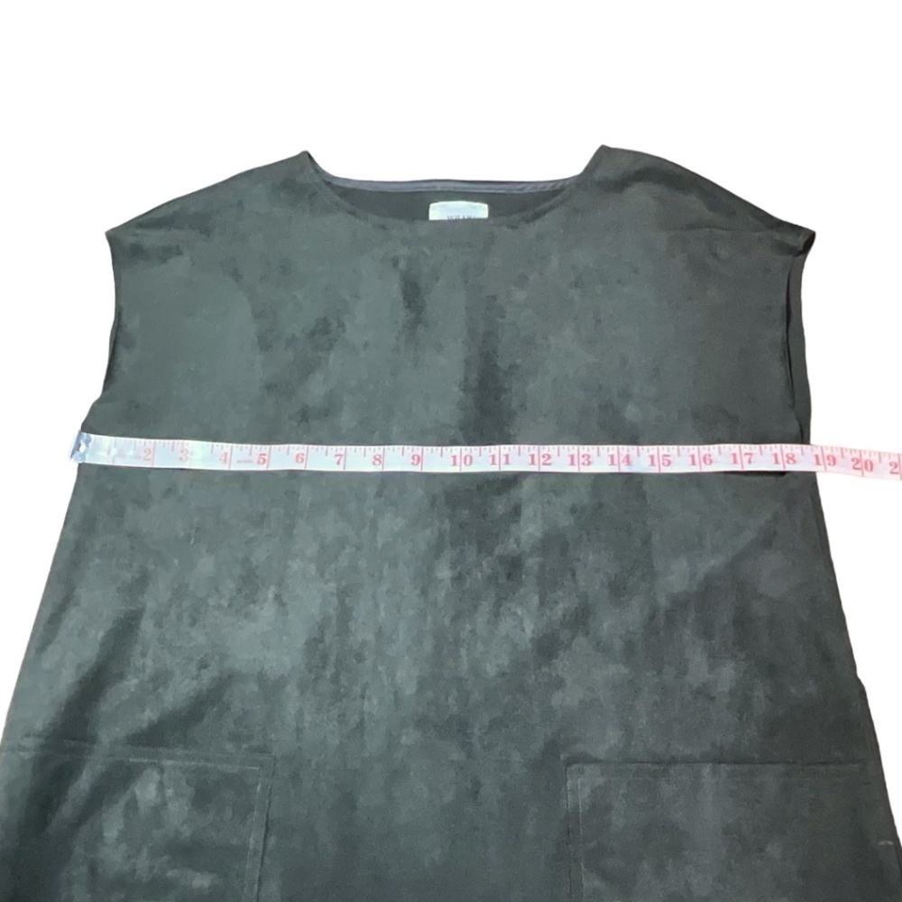 Aritzia Sleeveless Nori Faux Suede Mini Shift Dress in Olive - Picture 5 of 9